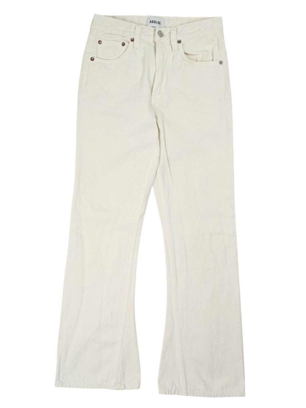 AGOLDE Kick It Boot Ankle Jeans in Chalk White